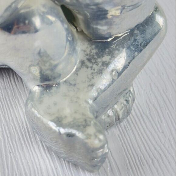 Vintage Silver Angel Figurine Cherub Statue 90s Holiday Decor Guardian Angel - Picture 6 of 16